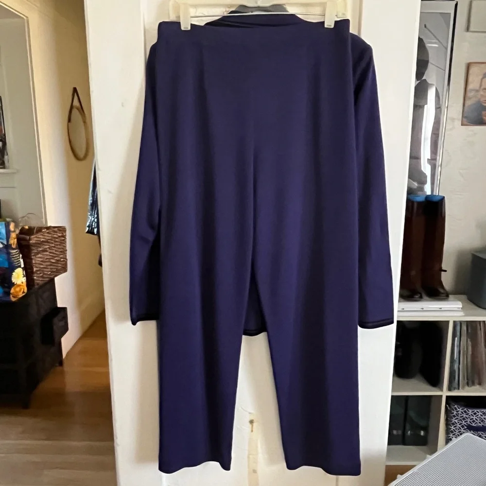 Vintage Exclusively Misook 3 Piece Purple Knit Women's Pantsuit S Small Petite - Picture 9 of 9